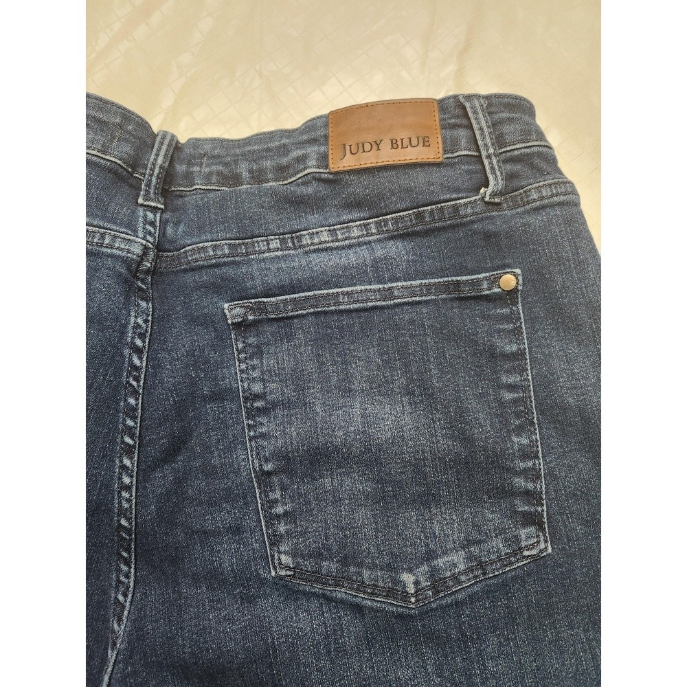 Judy Blue Jeans Womens 22W Blue Straight Leg High Rise Stretch Dark Wash Denim - Picture 12 of 13